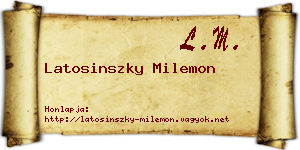 Latosinszky Milemon névjegykártya